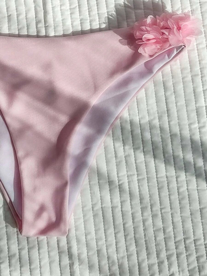 Madeira Blossom — Summer Flower Deco V - Neck Bikini Set - Maison Moriah