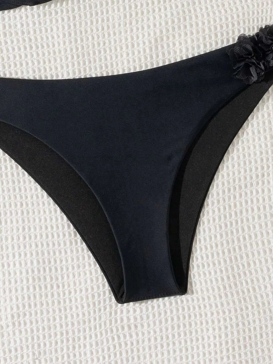 Madeira Blossom — Summer Flower Deco V - Neck Bikini Set - Maison Moriah