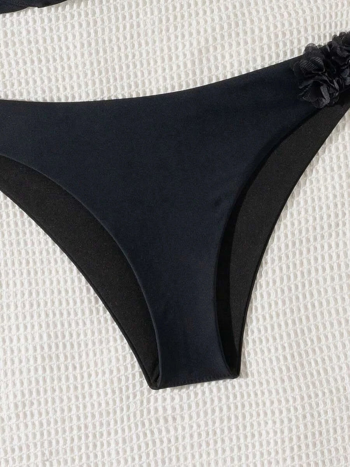 Madeira Blossom — Summer Flower Deco V - Neck Bikini Set - Maison Moriah