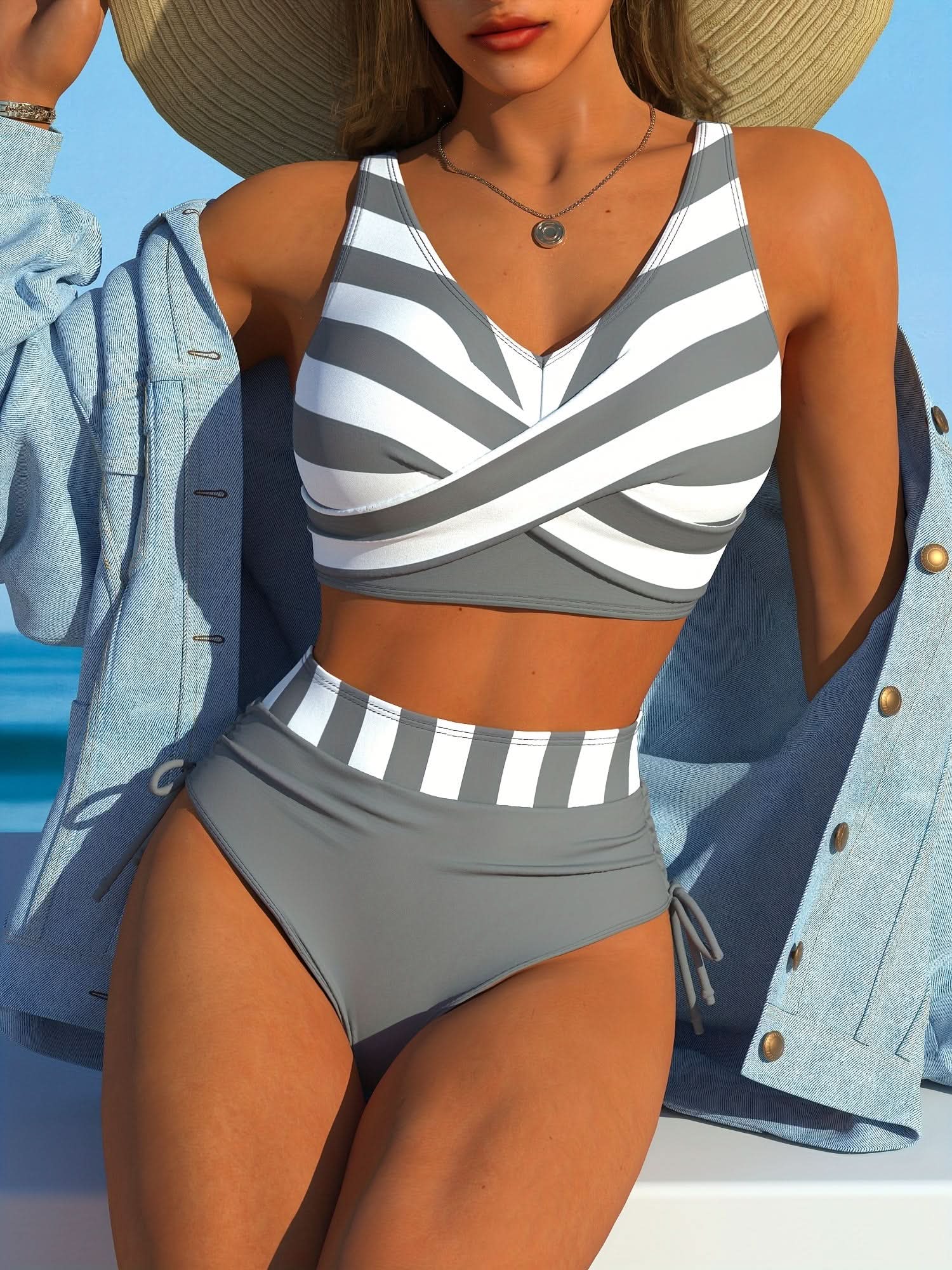 Mykonos Stripe – Fashion Bikini Set - Maison Moriah