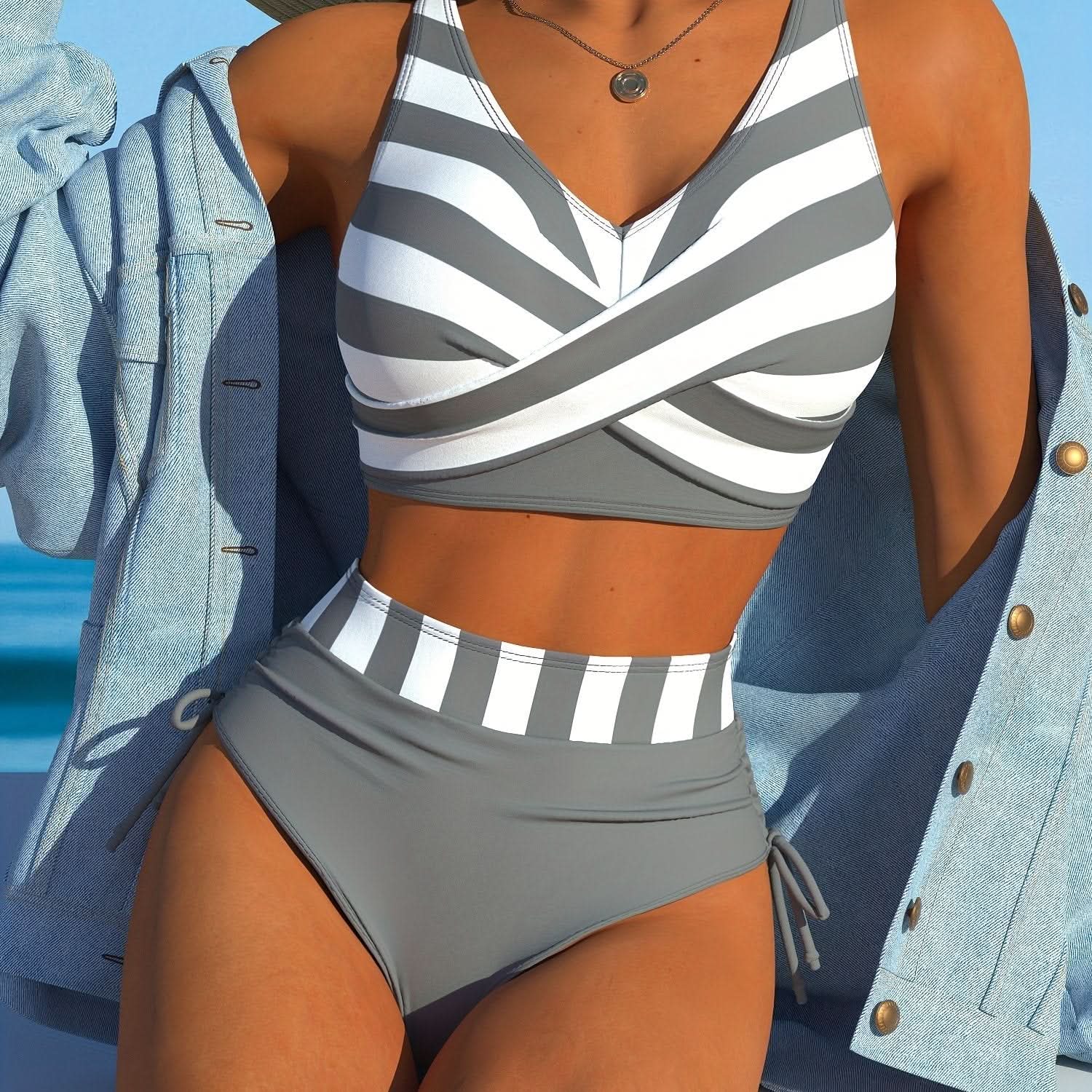 Mykonos Stripe – Fashion Bikini Set - Maison Moriah