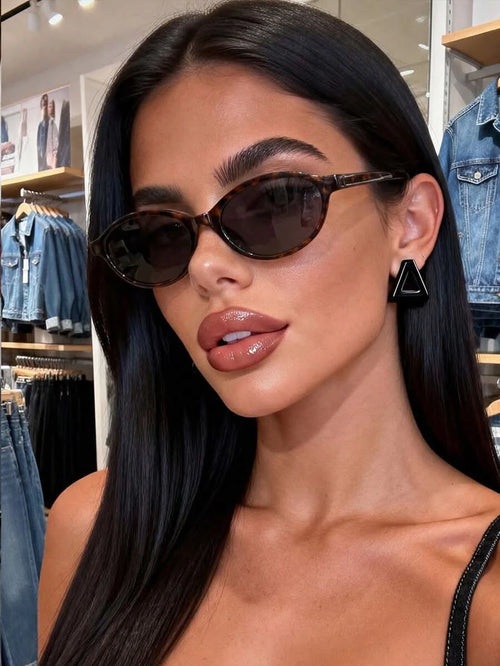 Porto Leopard Print Oval Sunglasses – Unisex - Maison Moriah