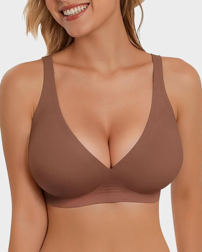 Seamless Deep V Push - Up Wireless Bra - Maison Moriah