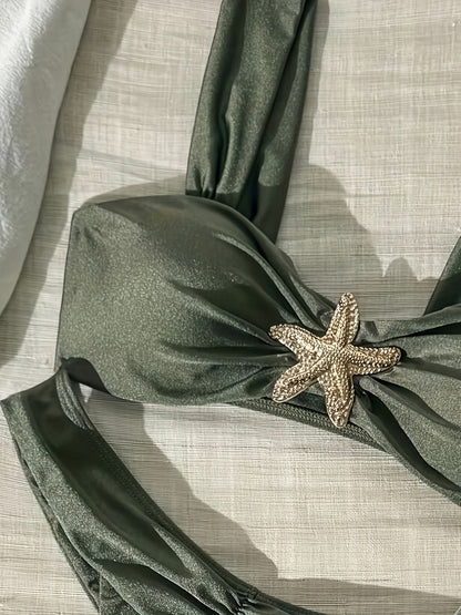 Solid Cut - Out Bikini Set — Modern Beachwear - Maison Moriah