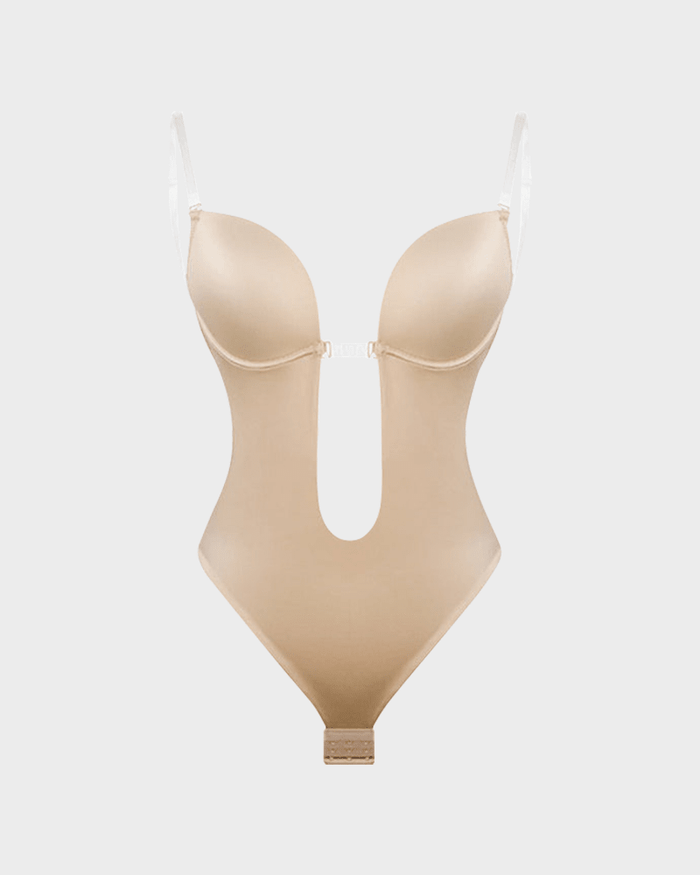 Strapless U Plunge Thong Bodysuit - Maison Moriah