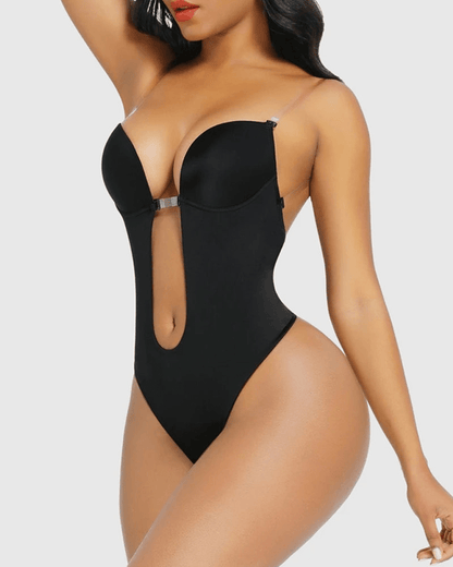 Strapless U Plunge Thong Bodysuit - Maison Moriah