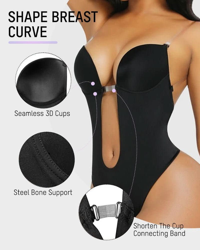 Strapless U Plunge Thong Bodysuit - Maison Moriah