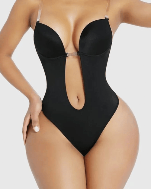 Strapless U Plunge Thong Bodysuit - Maison Moriah