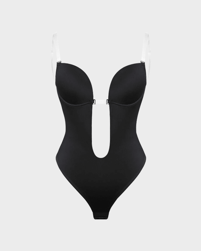 Strapless U Plunge Thong Bodysuit - Maison Moriah