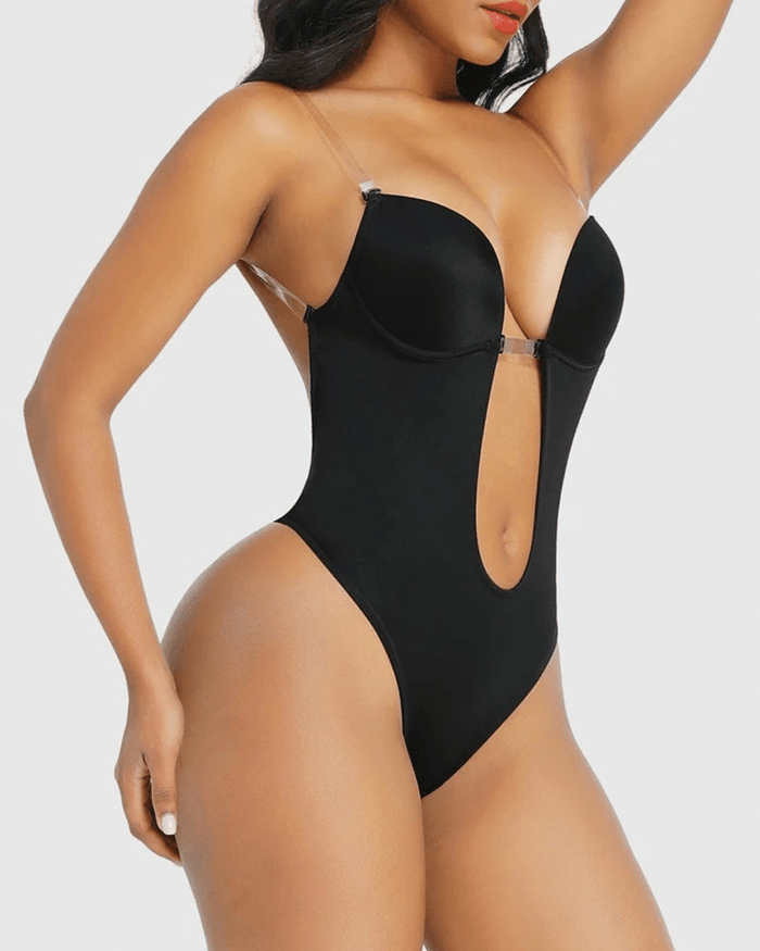 Strapless U Plunge Thong Bodysuit - Maison Moriah