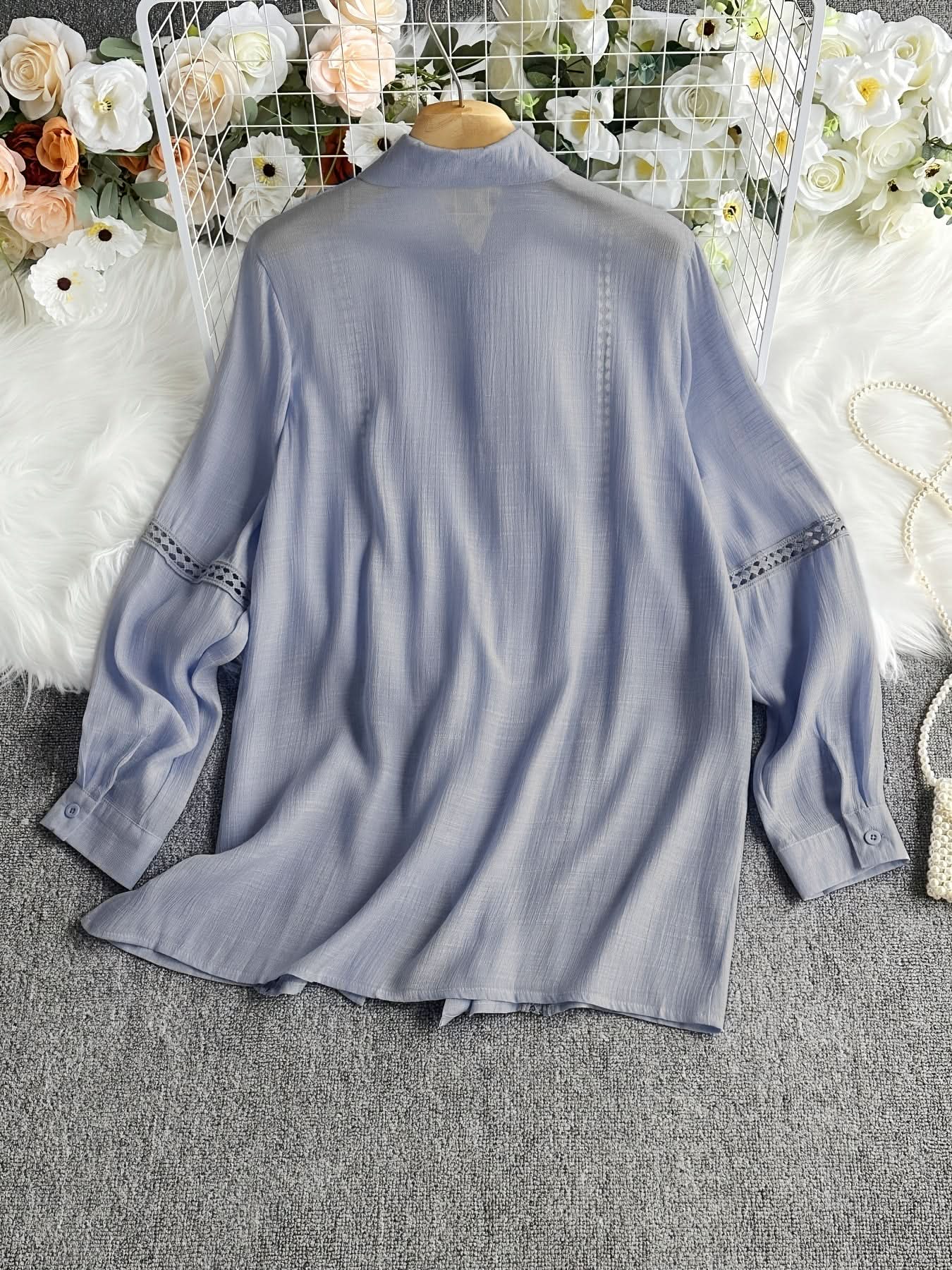 Vienna Grace – Elegant Long Sleeve Button - Up Blouse - Maison Moriah