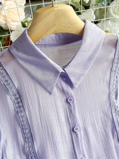 Vienna Grace – Elegant Long Sleeve Button - Up Blouse - Maison Moriah