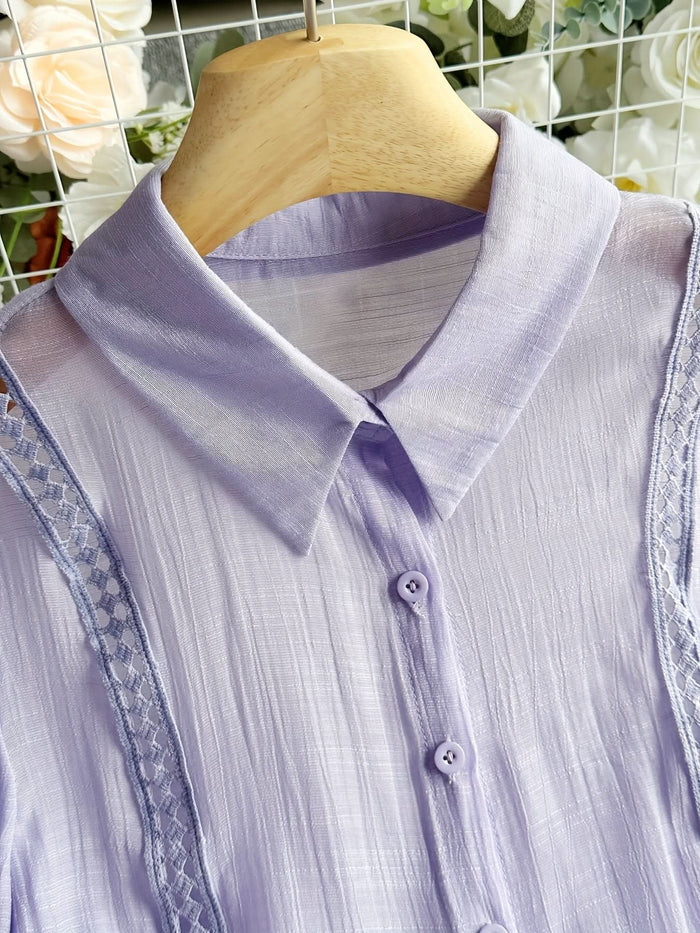 Vienna Grace – Elegant Long Sleeve Button - Up Blouse - Maison Moriah
